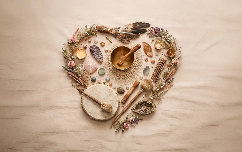 Heart made out of spiritual elements